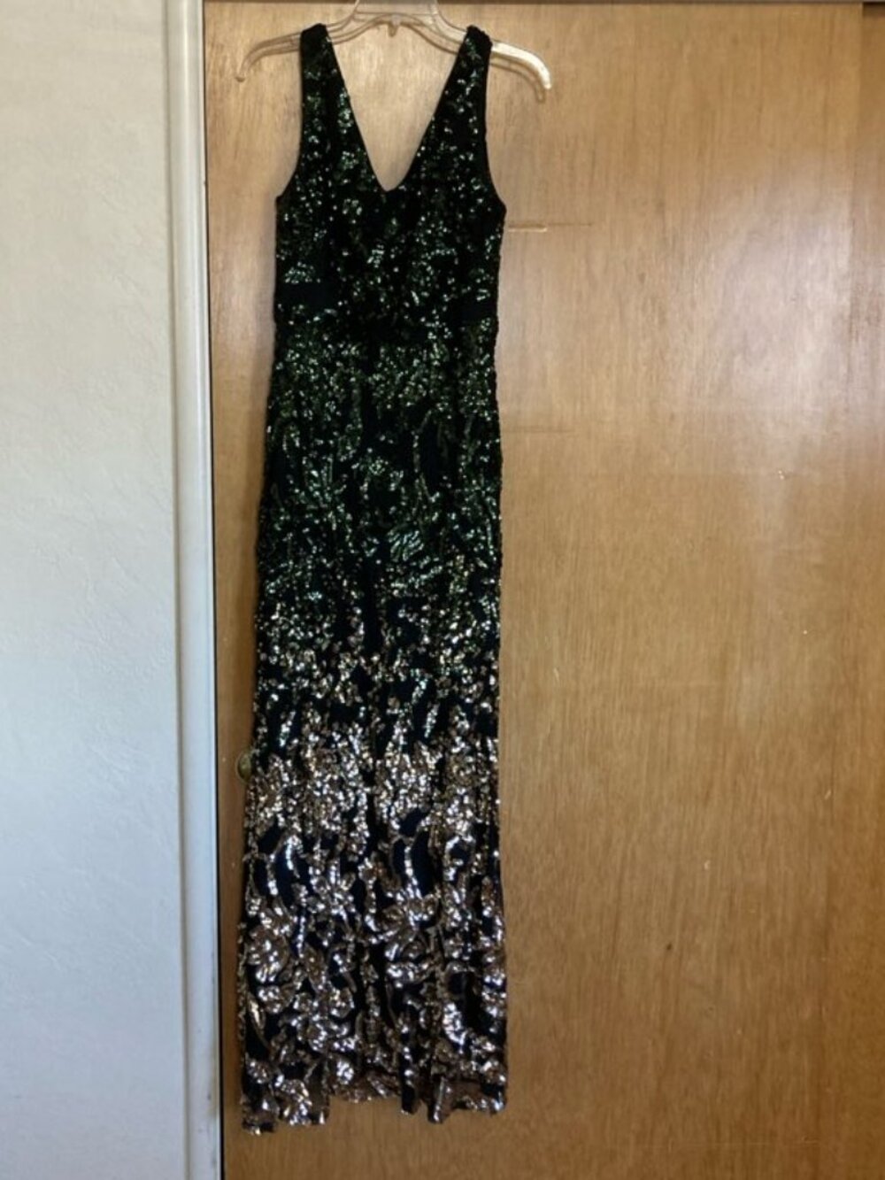 Alex Evenings Dress Gown Sequin Long Formal